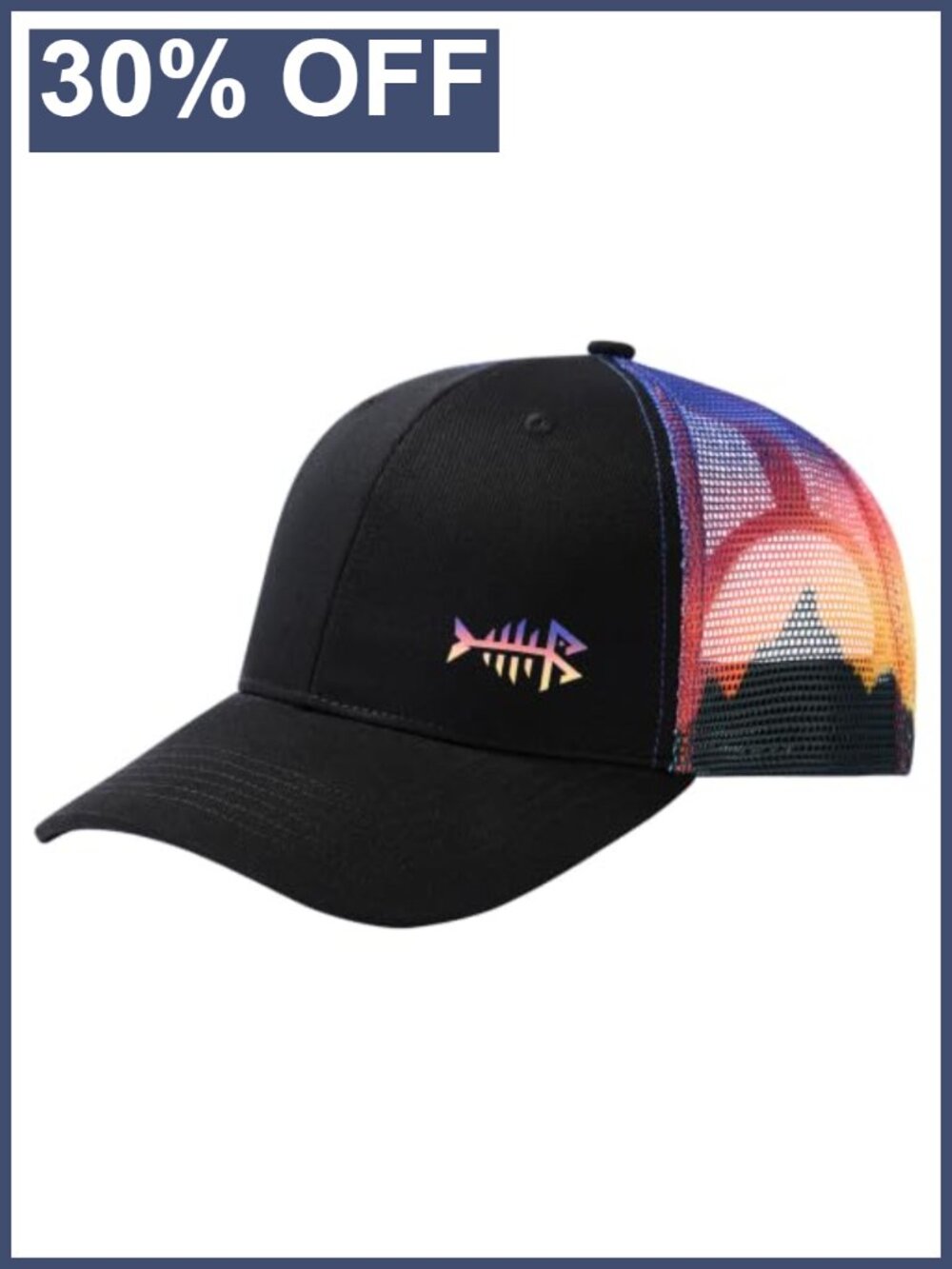 Printed Mesh Trucker Hat Adjustable Snapback Baseball Cap Outdoor
